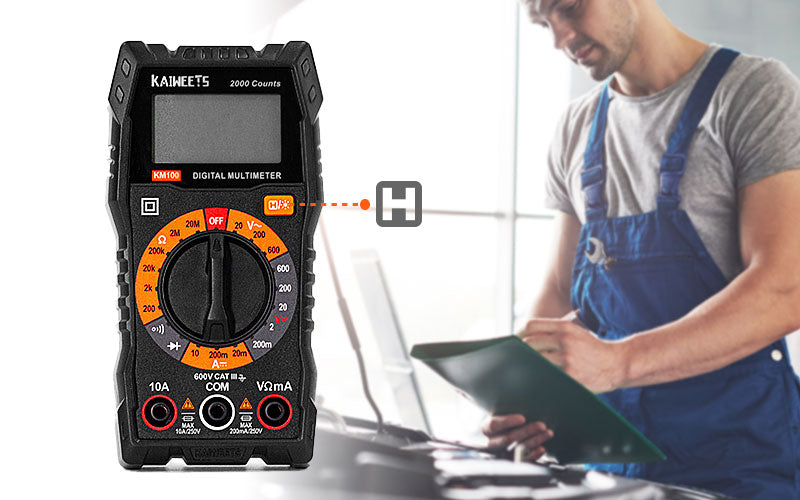 km100 multimeter hold function