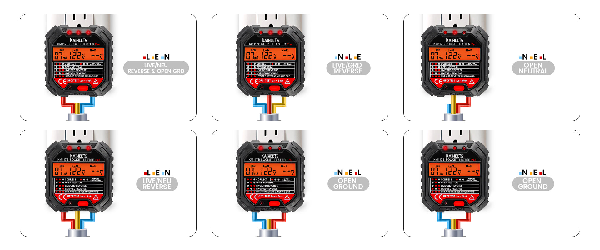 KM117B American GFCI Socket Tester