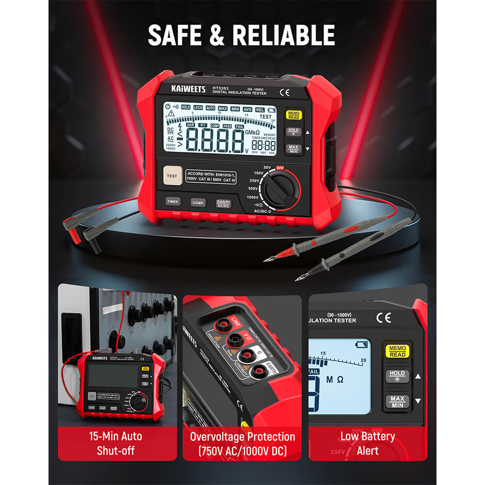 KAIWEETS HT5203 Insulation Resistance Tester