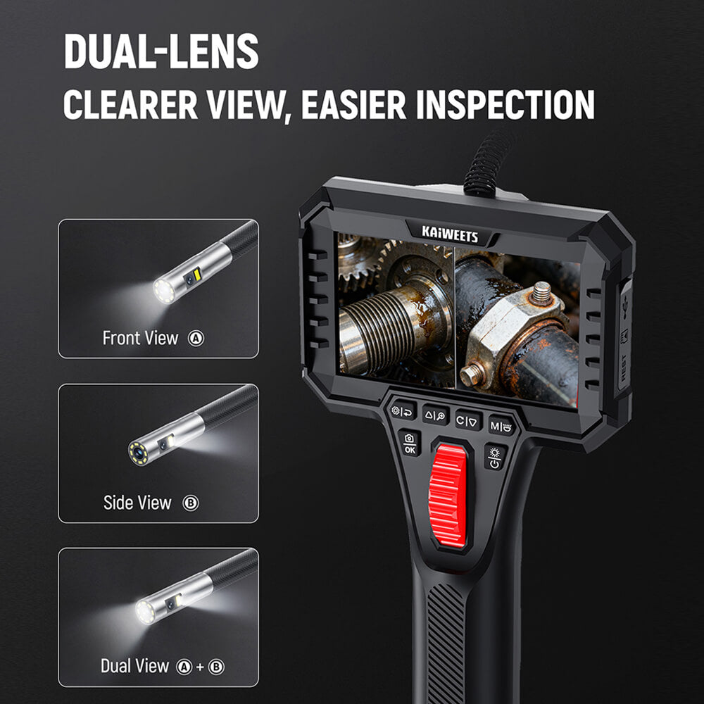 KAIWEETS KBA02 PRO Dual Lens Articulating Borescope Camera