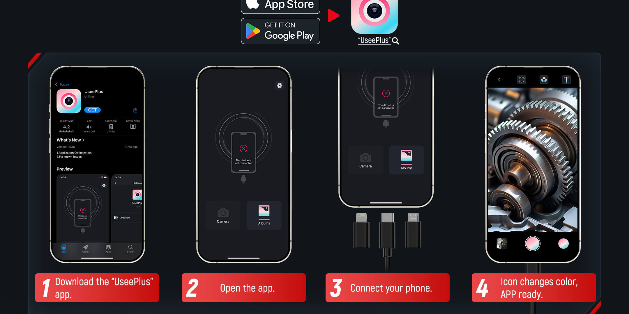 KAIWEETS KBM01 1920P Endoscope Camera