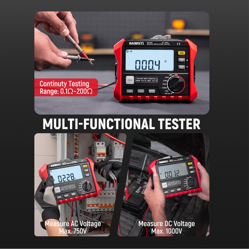 KAIWEETS KE1000 Insulation Resistance Tester
