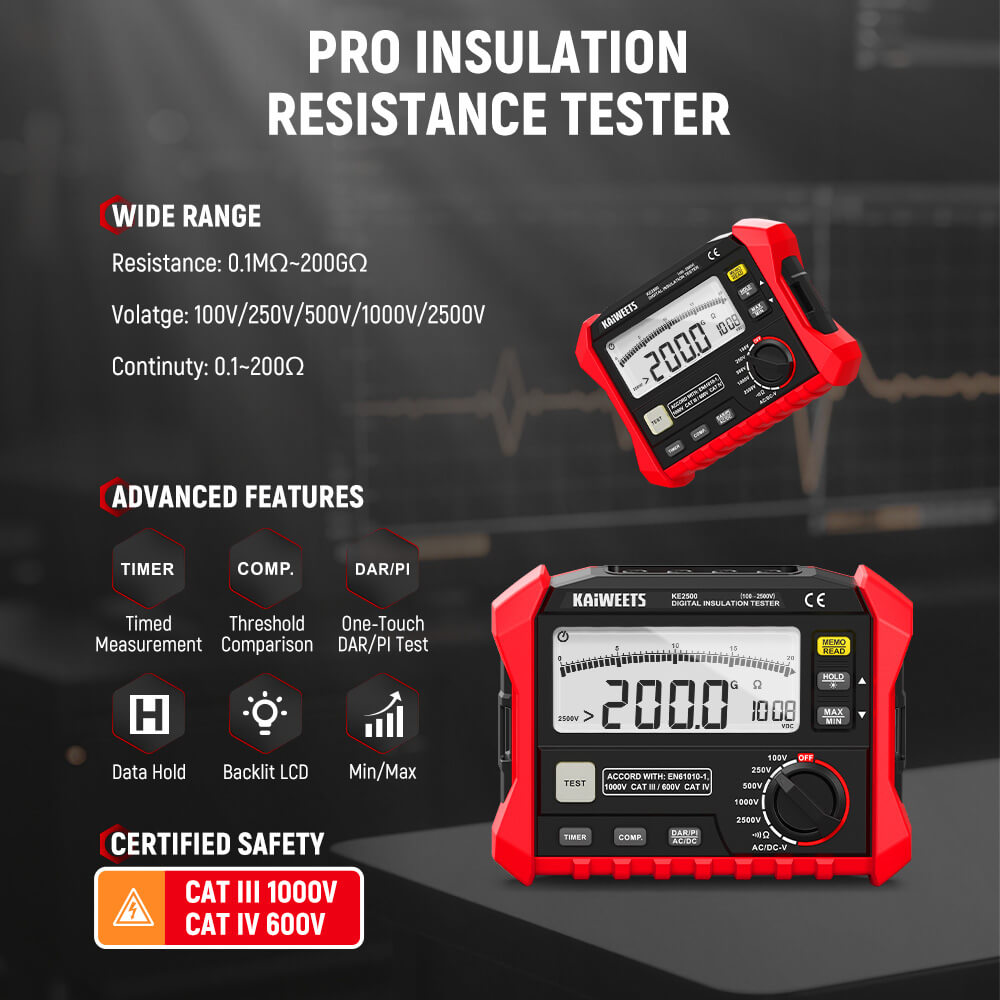 KAIWEETS KE2500 Insulation Resistance Tester