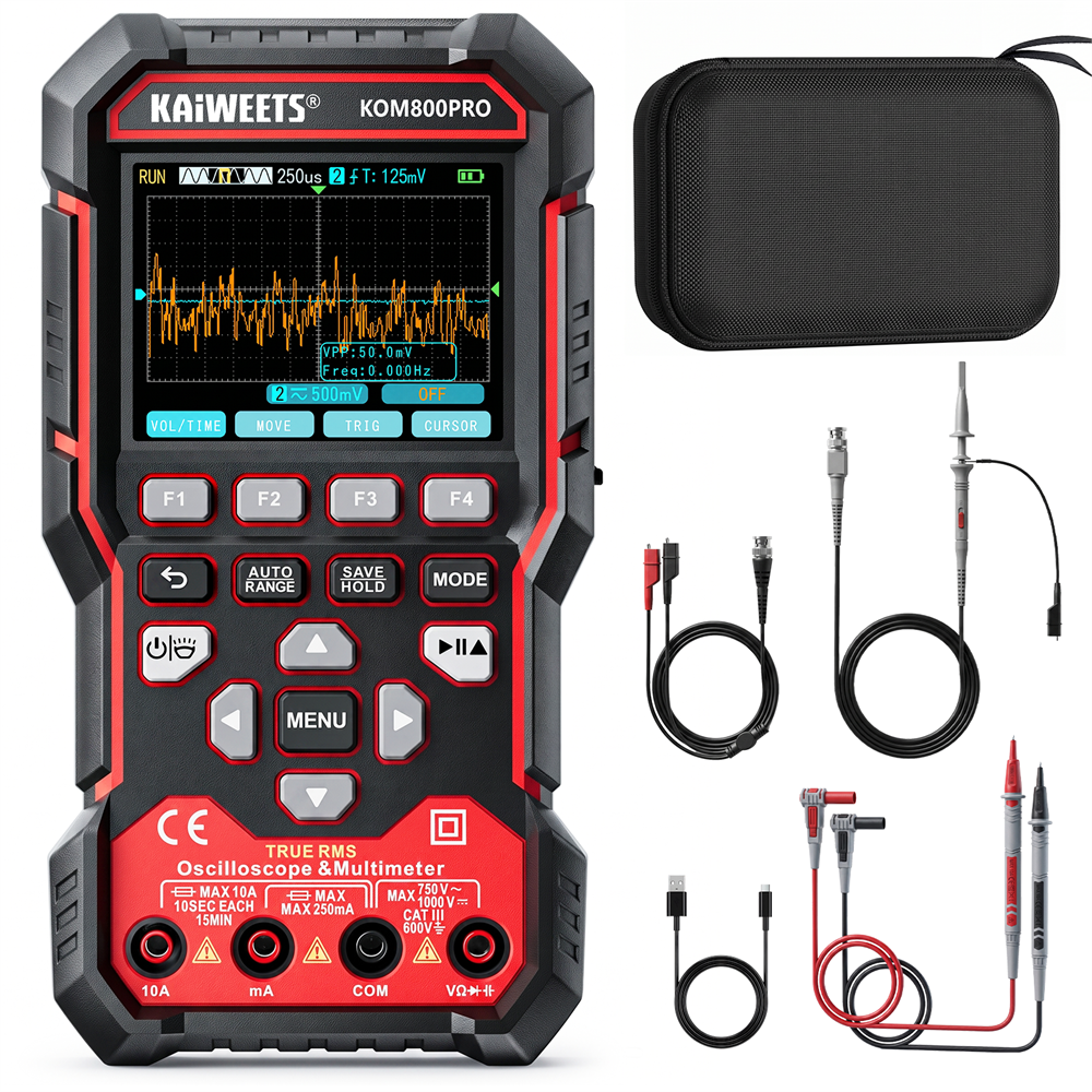 KAIWEETS KOM800PRO 3-in-1 Oscilloscope Multimeter