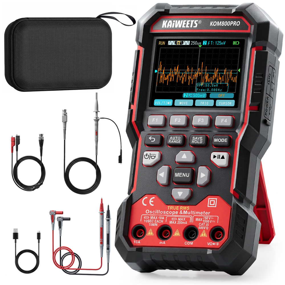 KAIWEETS KOM800PRO 3-in-1 Oscilloscope Multimeter
