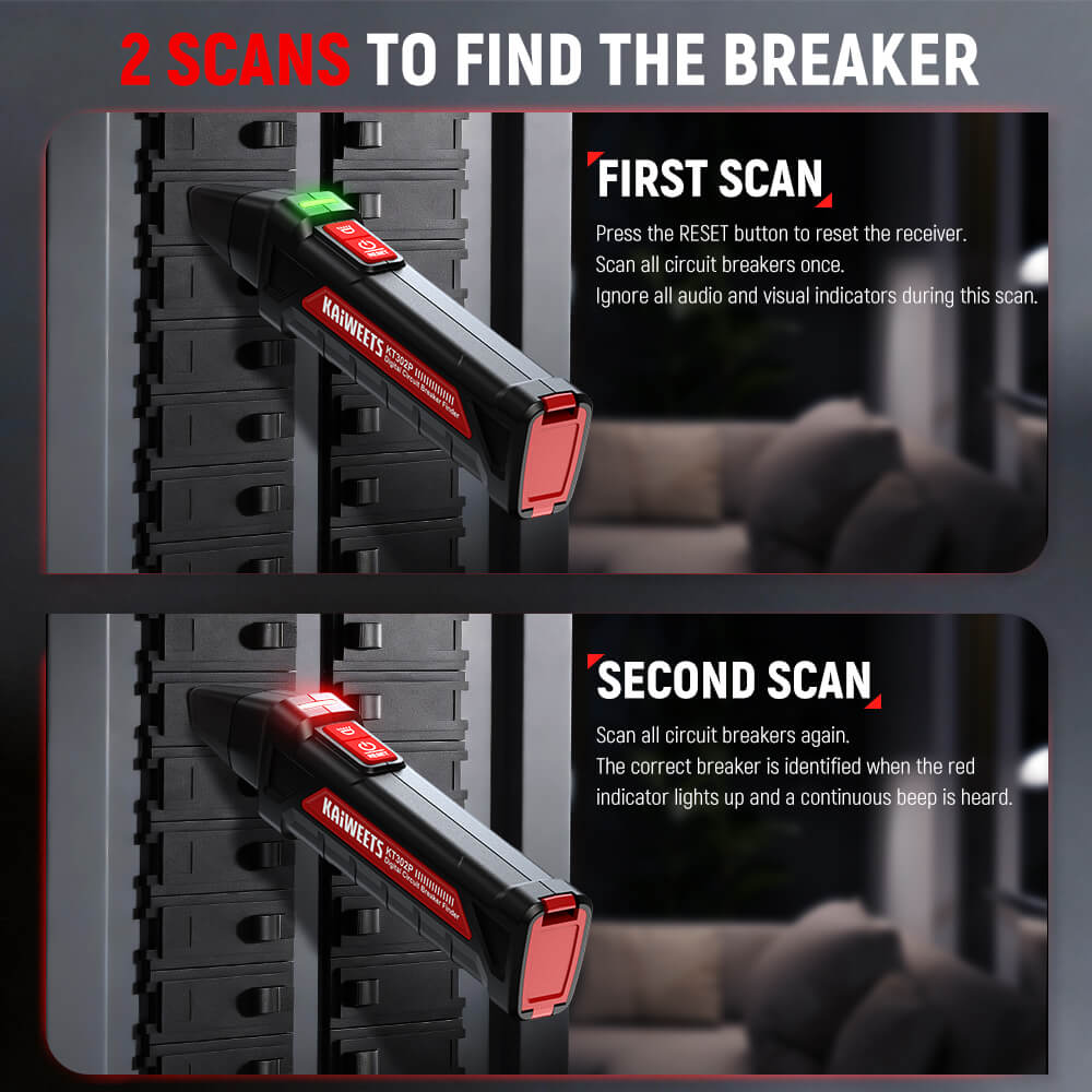 KAIWEETS KT302P Circuit Breaker Finder Tool Kit