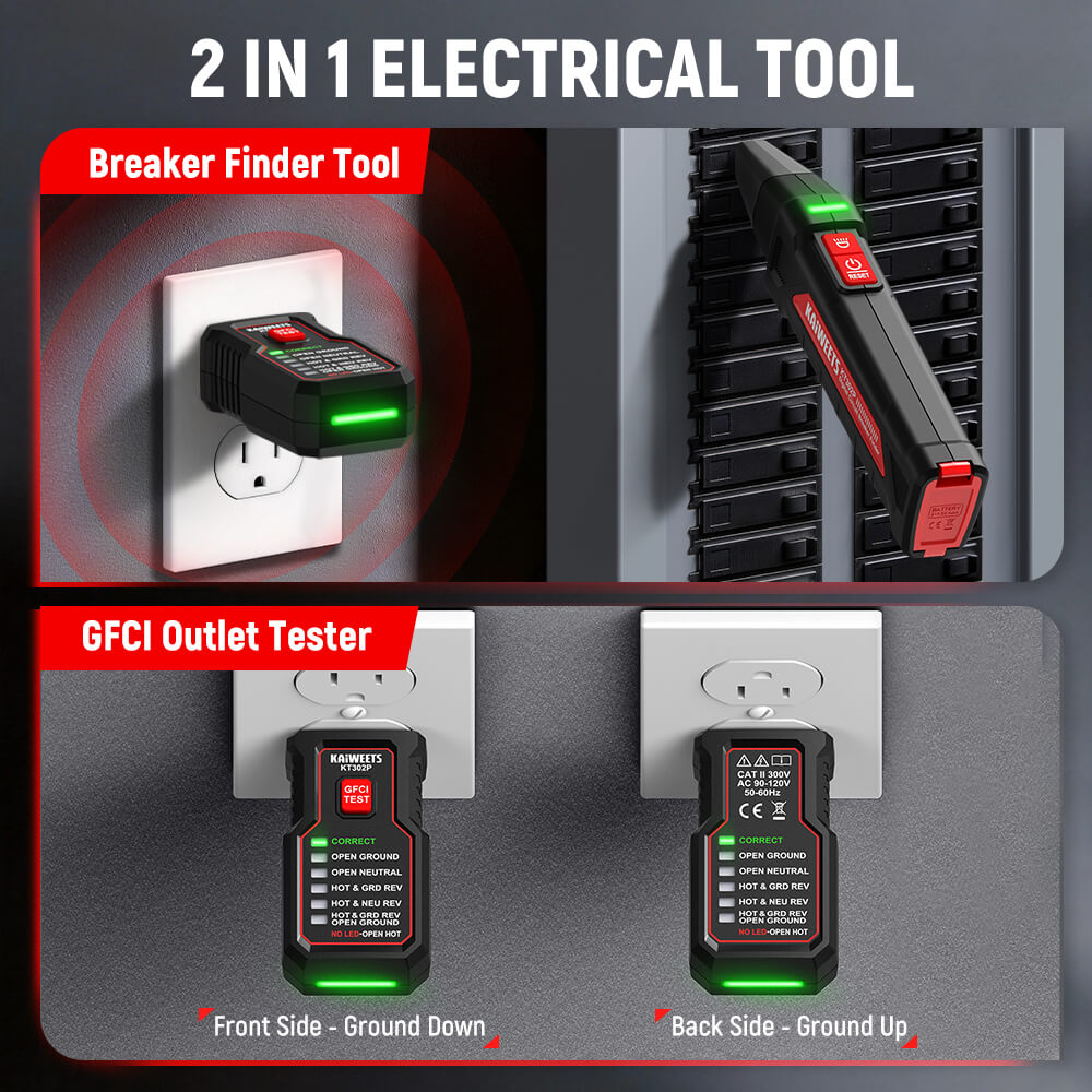 KAIWEETS KT302P Circuit Breaker Finder Tool Kit