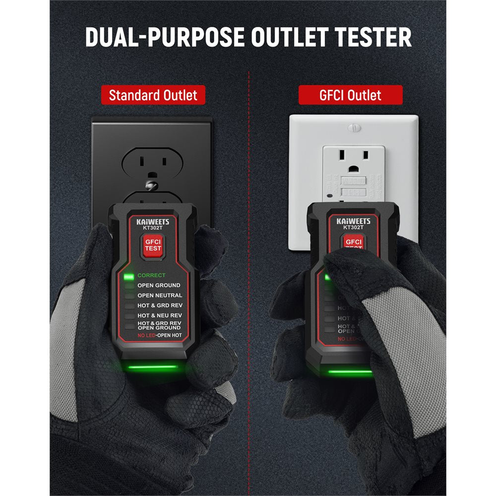 KAIWEETS KT302T GFCI Outlet Tester
