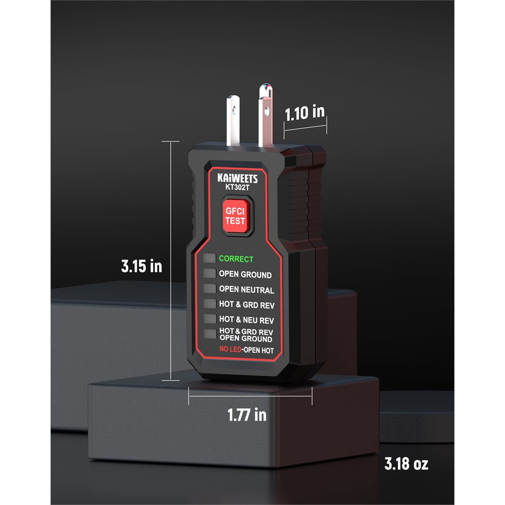 KAIWEETS KT302T GFCI Outlet Tester