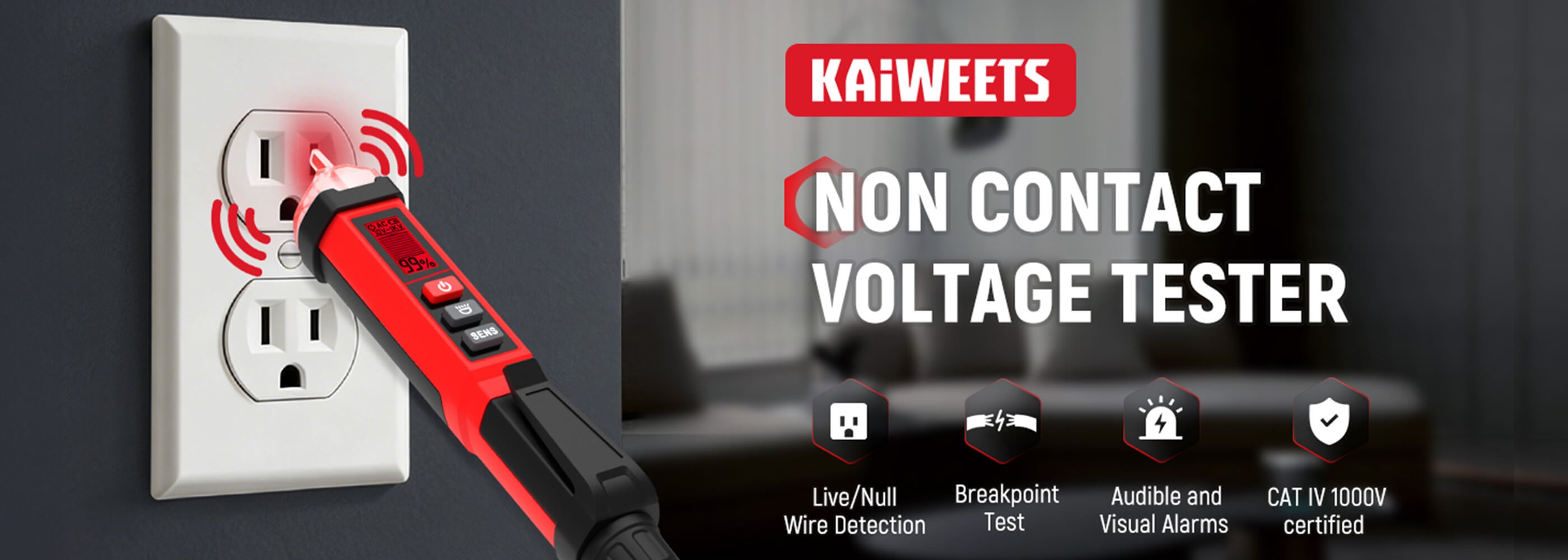 KAIWEETS KTL01 Non Contact Voltage Tester Pen A