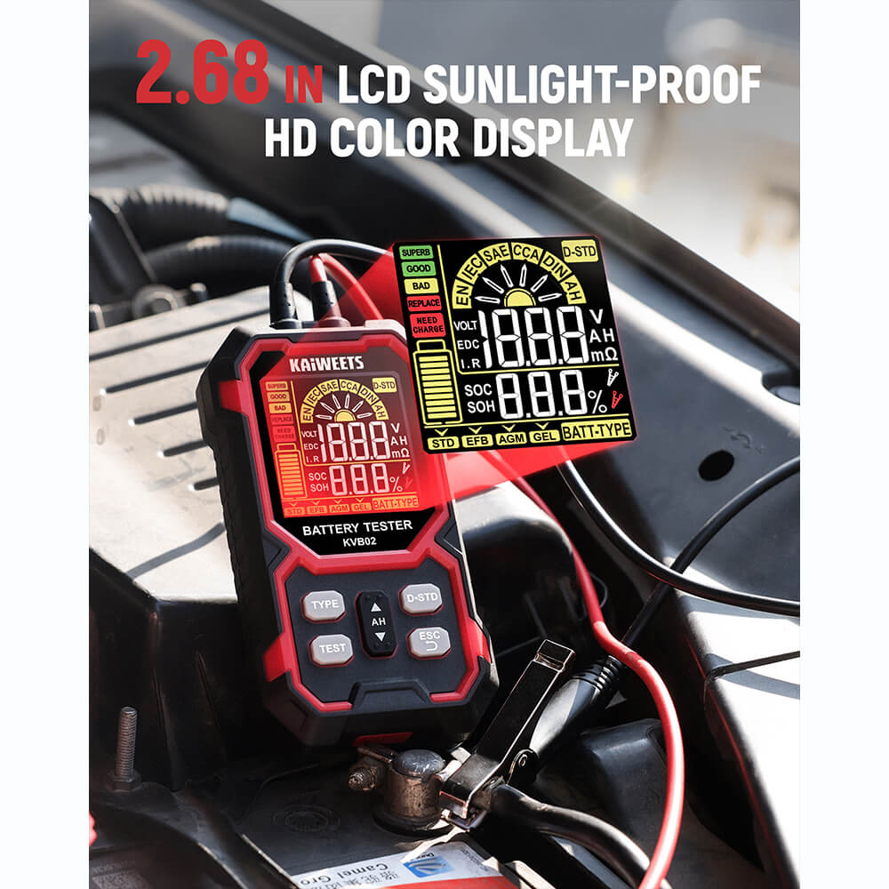 KAIWEETS KVB02 12V/24V Car Battery Tester