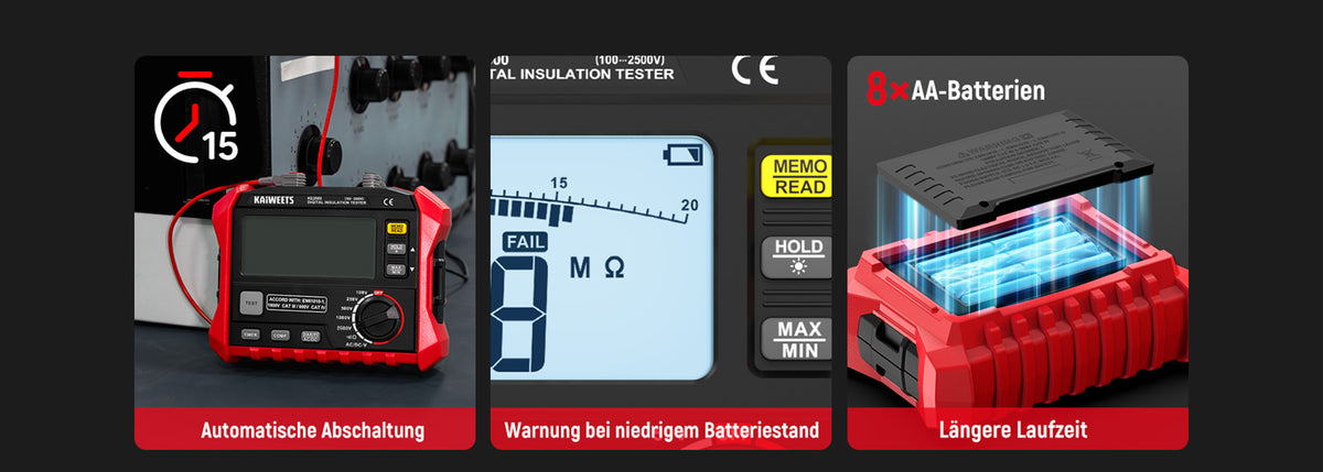 KAIWEETS KE2500 Isolationswiderstandspr�fger�t-14