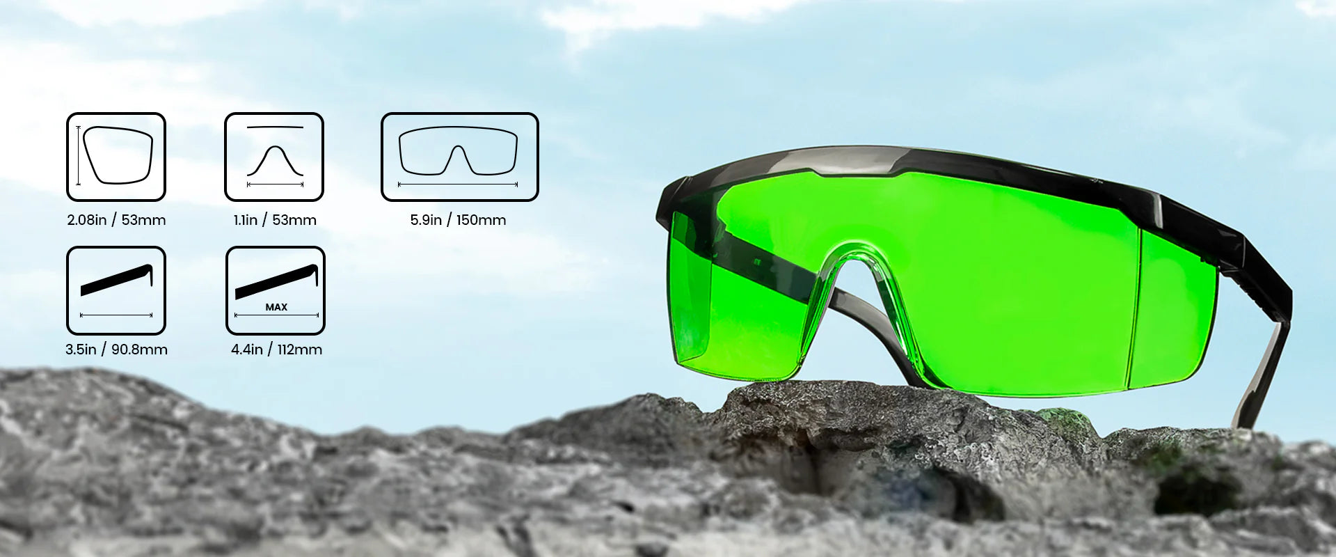 KT-300P green laser level glasses specifications display