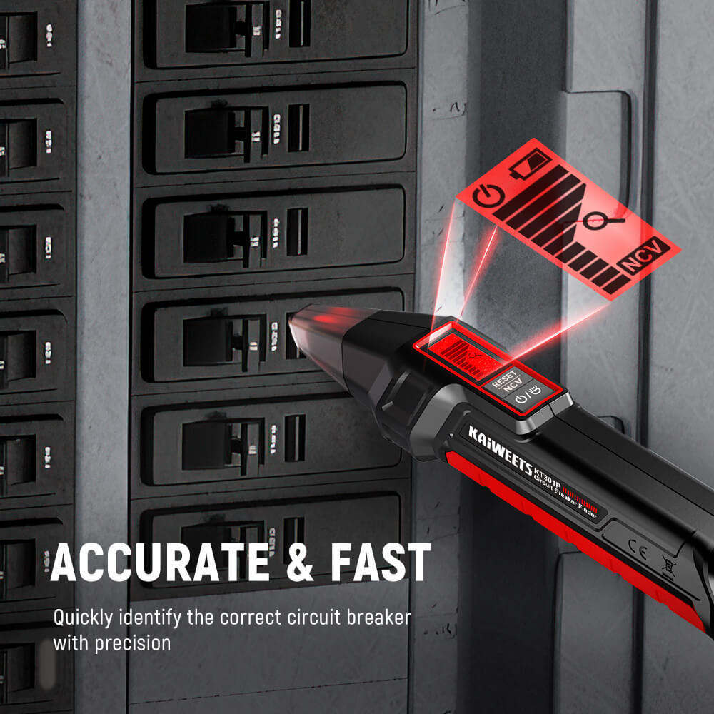 Quickly locate the correct circuit breaker with the KAIWEETS KT301P for precise.