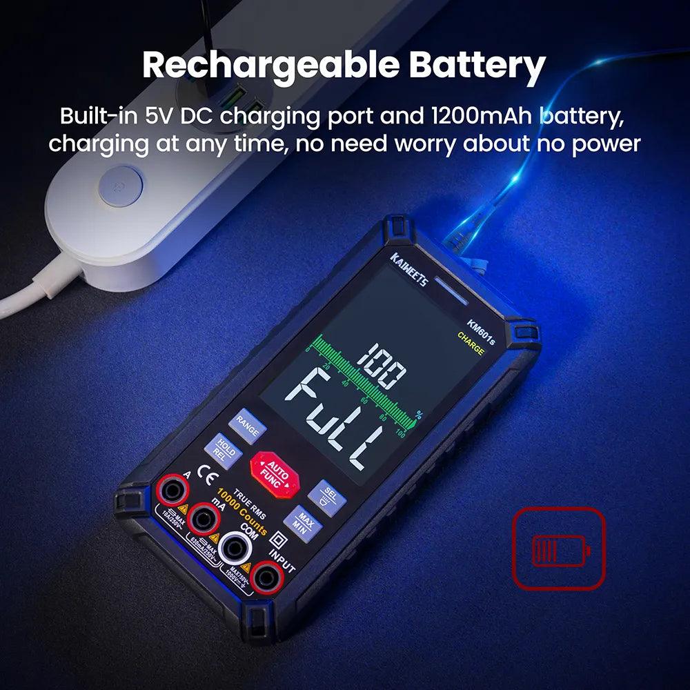 KM601S smart digital multimeter with rechargeable battery