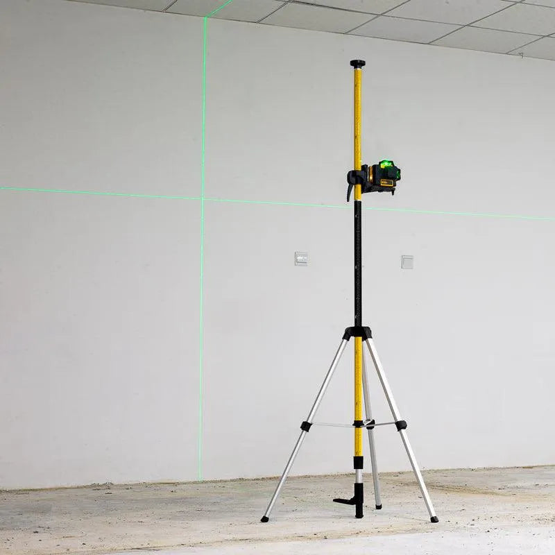 KAIWEETS KT-100P Professional Laser Level Elevating Tripod with 12.18ft Telescopic Rod - Kaiweets