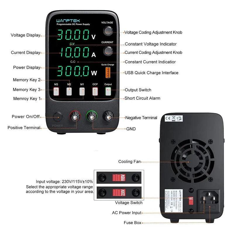 KAIWEETS Wanptek APS3010H DC Power Supply - Kaiweets