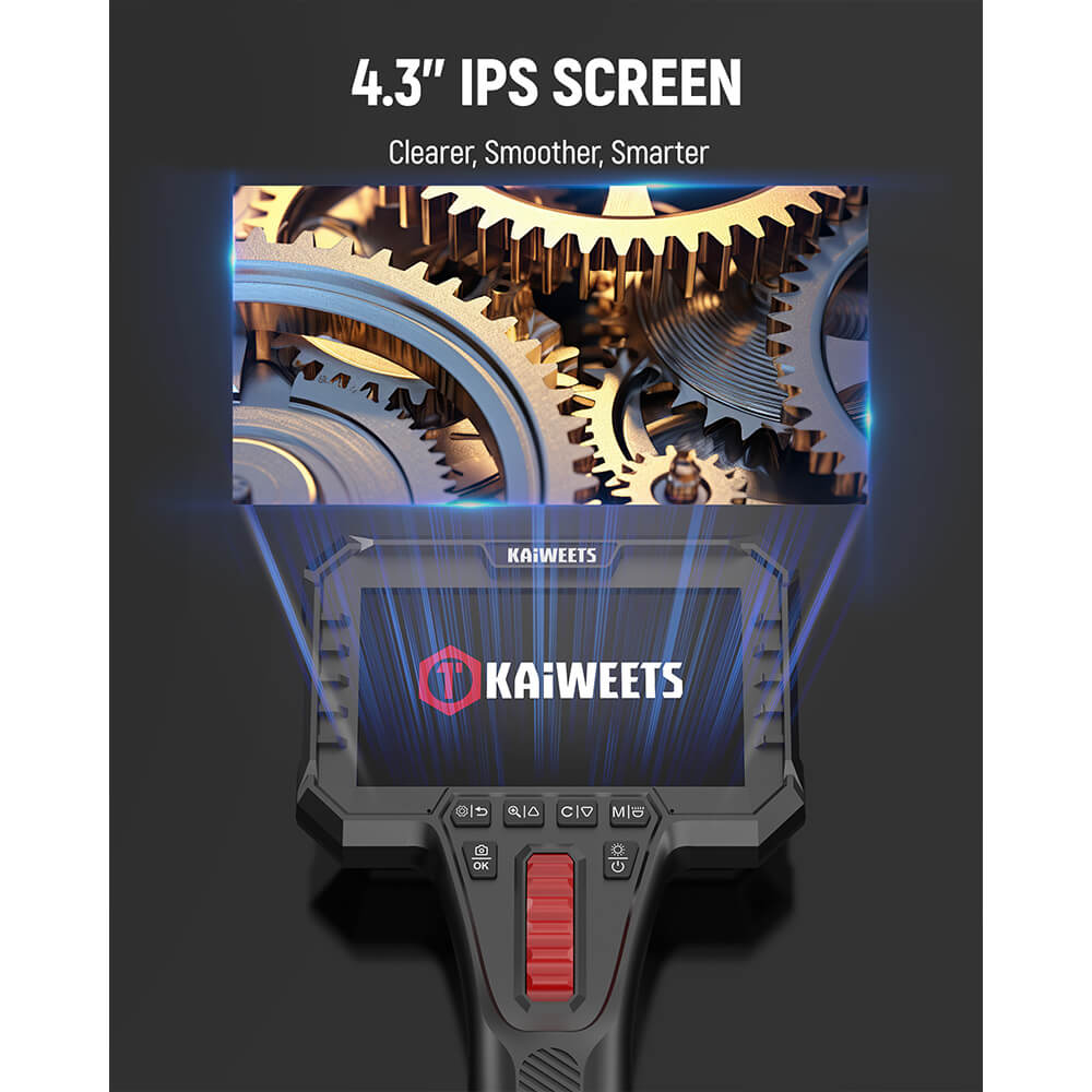 KAIWEETS KBA02 Articulating Borescope with 4.3-inch IPS screen
