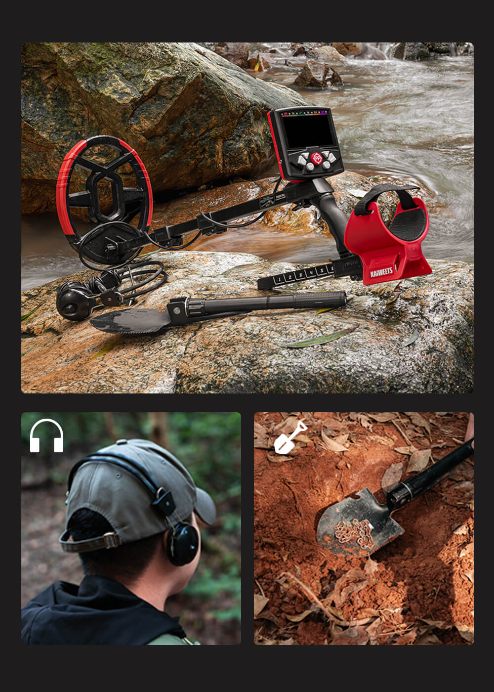 KAIWEETS EXPLORER X Ⅱ Metal Detector A+ phone