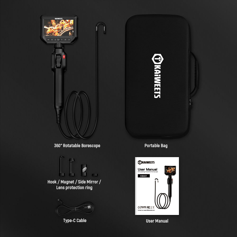 KAIWEETS KBA01 Two-Way Articulating Borescope