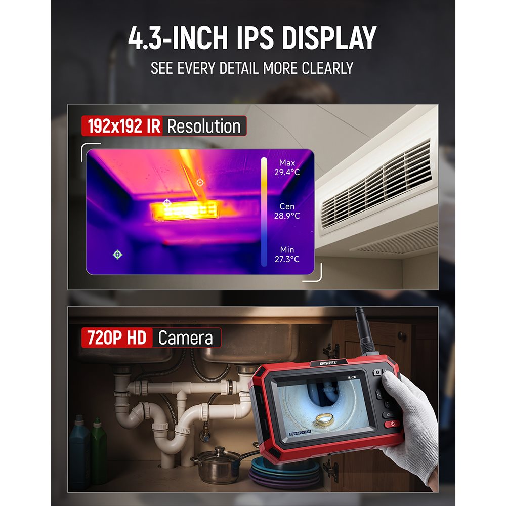 KAIWEETS KBTI01 2-in-1 Borescope Camera