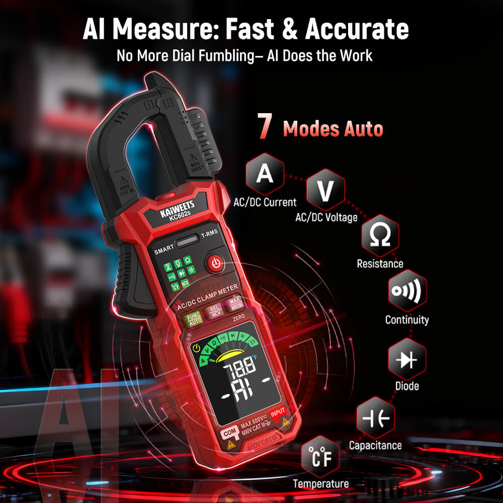 KAIWEETS KC602S Smart AI Clamp Meter