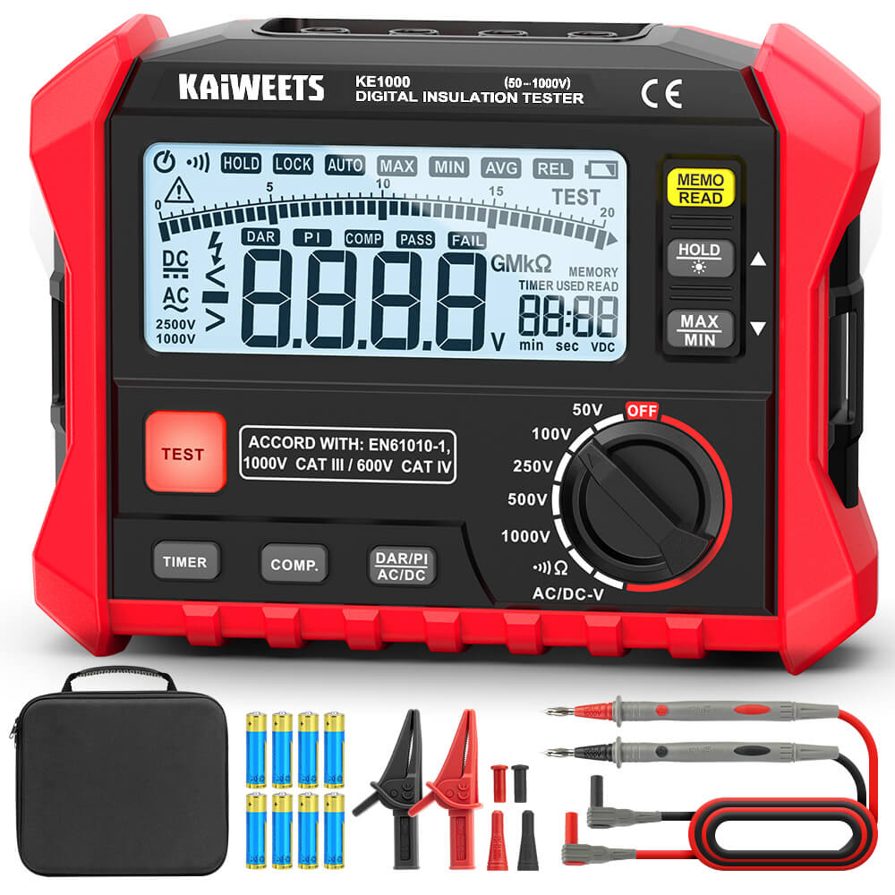 KAIWEETS KE1000 Insulation Resistance Tester