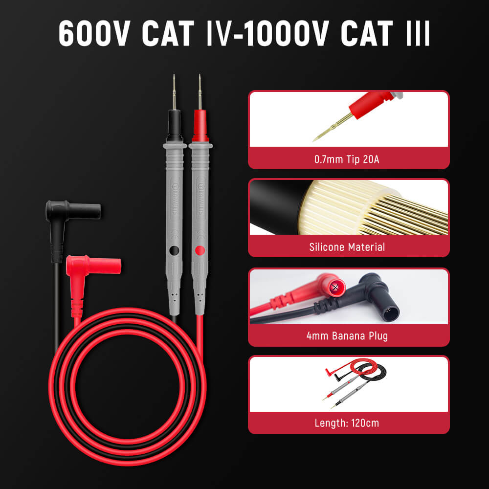 KAIWEETS KET20 Silicone Multimeter Test Leads
