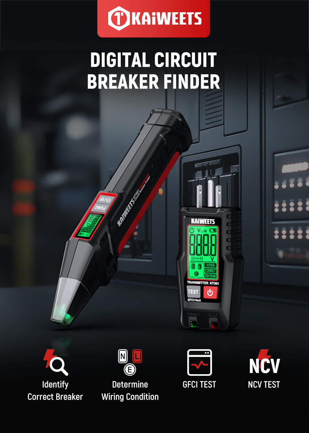 KAIWEETS KT301P Circuit Breaker Finder