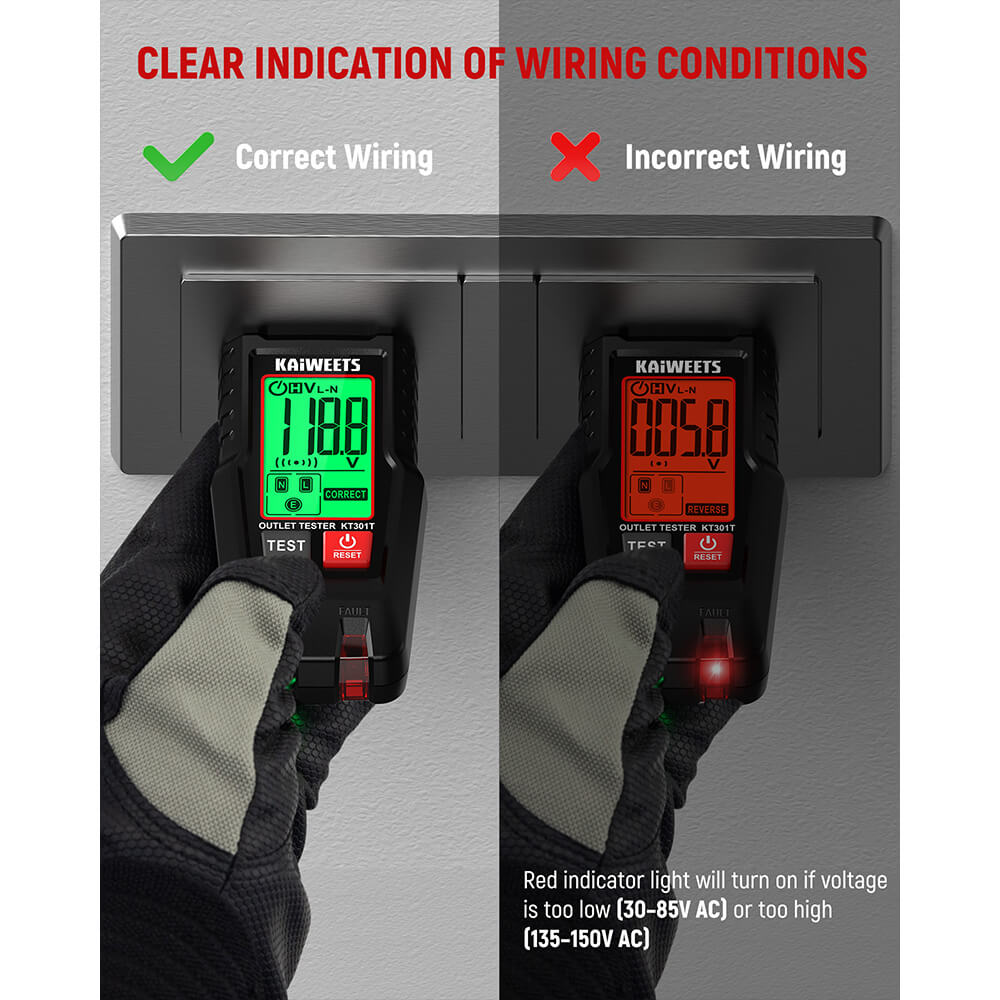 KAIWEETS KT301T GFCI Outlet Tester