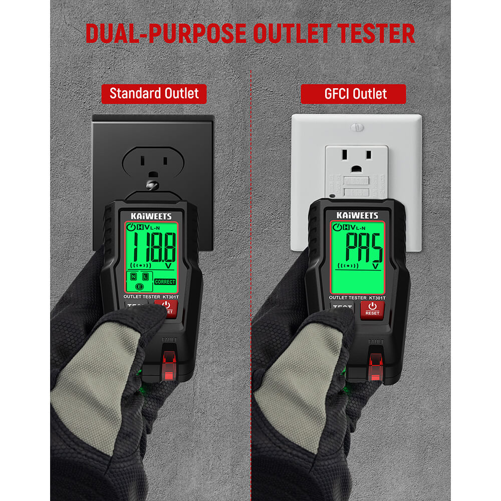 KAIWEETS KT301T GFCI Outlet Tester