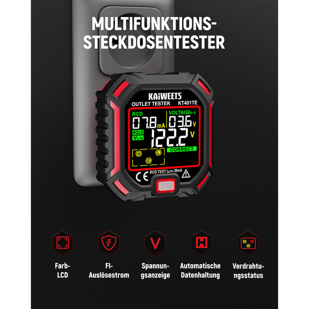 KAIWEETS KT401TE Socket Tester