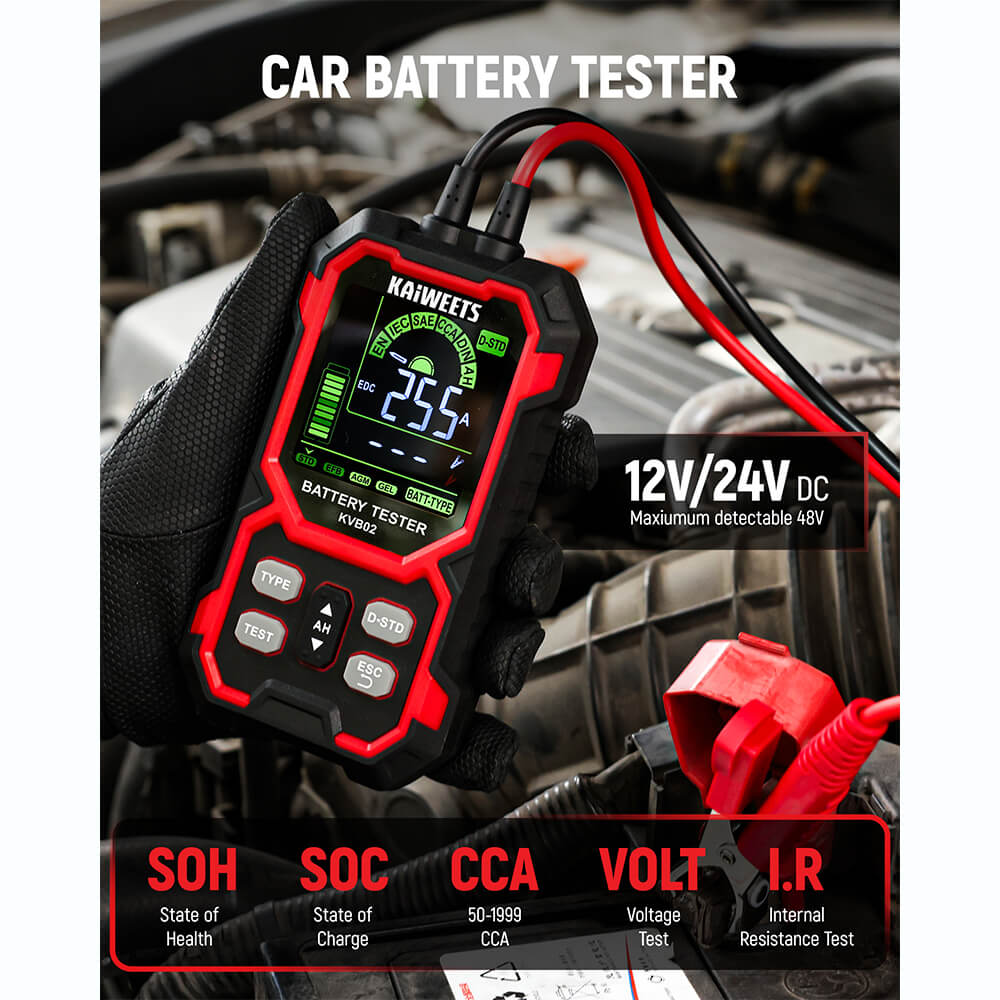 KAIWEETS KVB02 12V/24V Car Battery Tester