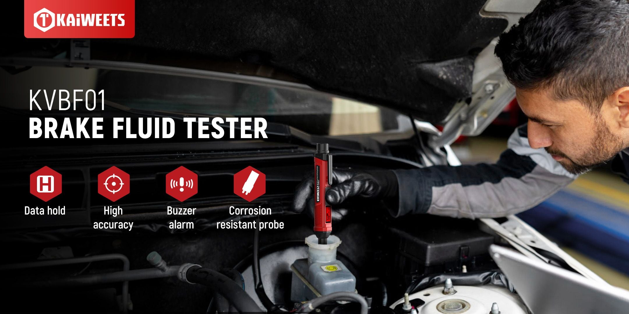 KAIWEETS KVBF01 Brake Fluid Tester Pen A+