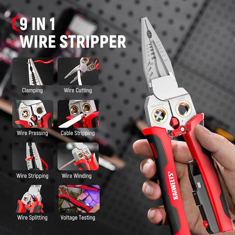 KAIWEETS KWS-122 9-in-1 Rechargeable Wire Stripper