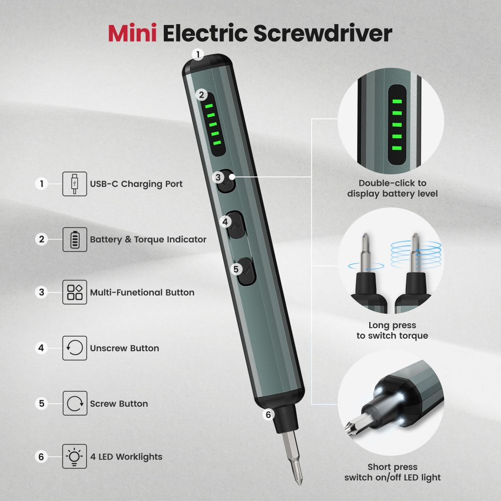 KAIWEETS ES21 Mini Electric Screwdriver