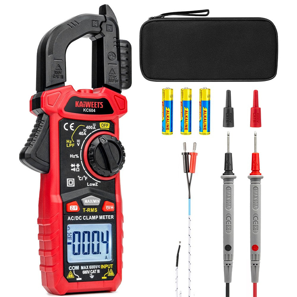 KAIWEETS KC604 Digital Clamp Meter with D-shaped Jaw