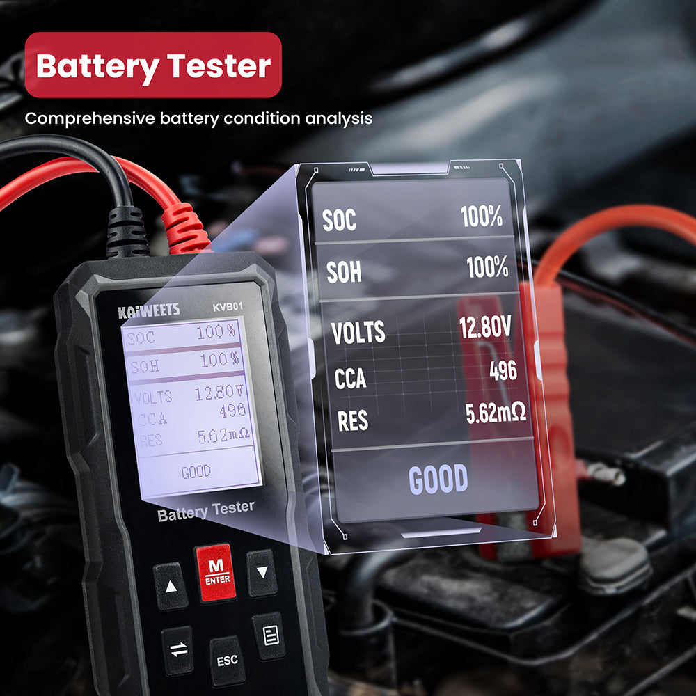 KAIWEETS KVB01 12V24V Car Battery Tester