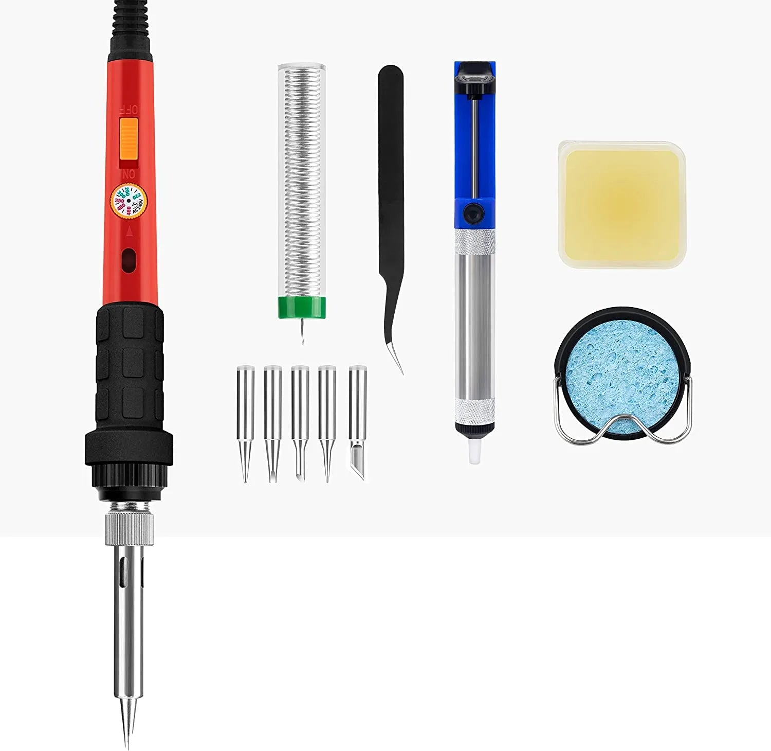 KAIWEETS Electric Soldering Iron Kit KETS01, 11 inches, Adjustable Temperature, Upgraded Ceramic Heating Core