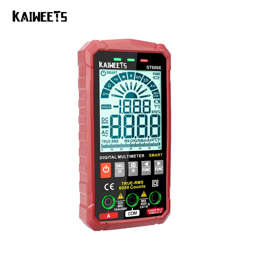 KAIWEETS ST600X Digitales Smart-Multimeter 6000 Zählt Echteffektivwert