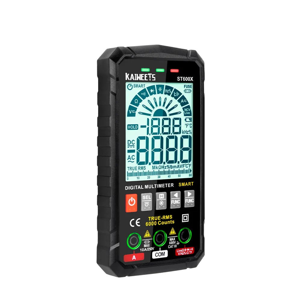 KAIWEETS ST600X Multimètre numérique intelligent 6000 points True-RMS