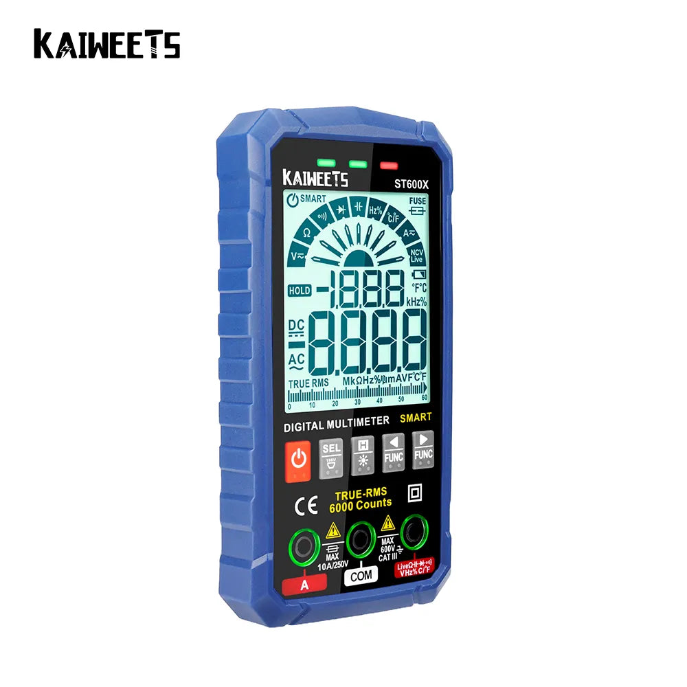 KAIWEETS ST600X Multimètre numérique intelligent 6000 points True-RMS