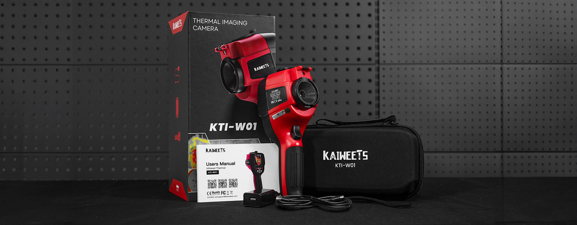 KAIWEETS KTI-W01 thermal imaging camera is packaged in a beautiful gift box