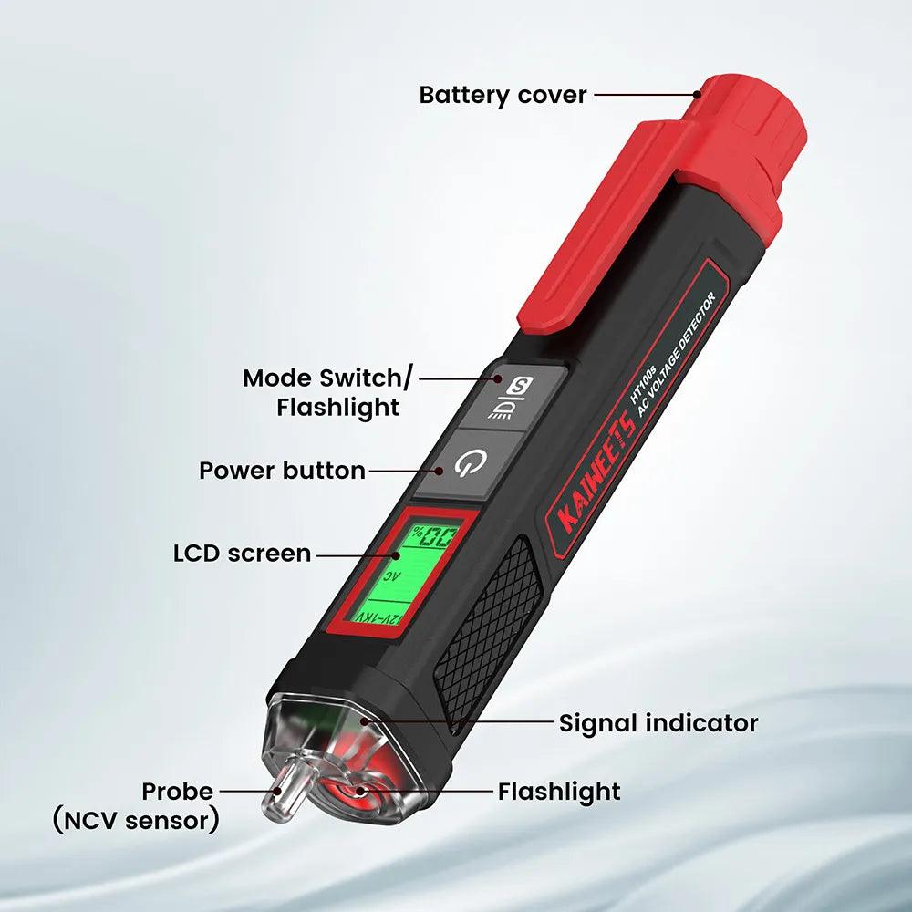KAIWEETS HT100S non contact voltage detector pen structure and parts