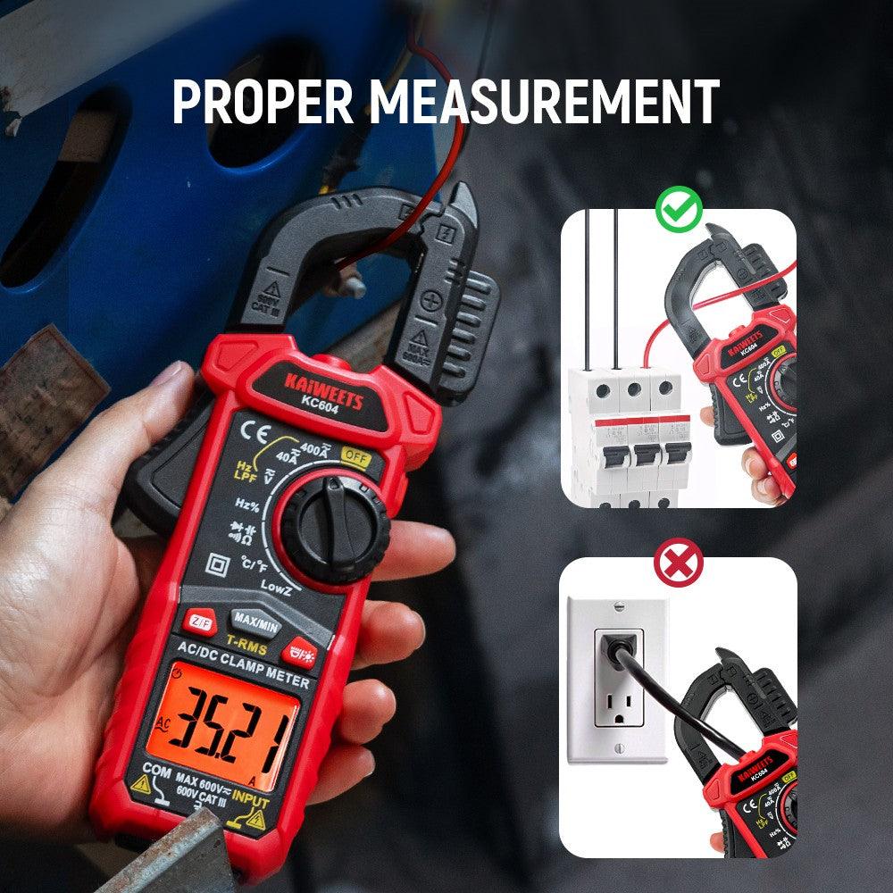 KAIWEETS KC604 Digital Clamp Meter - Kaiweets