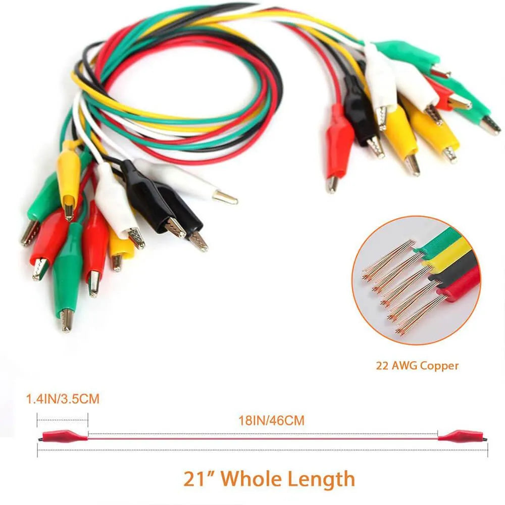 Alligator Clips with Wires Test Leads
