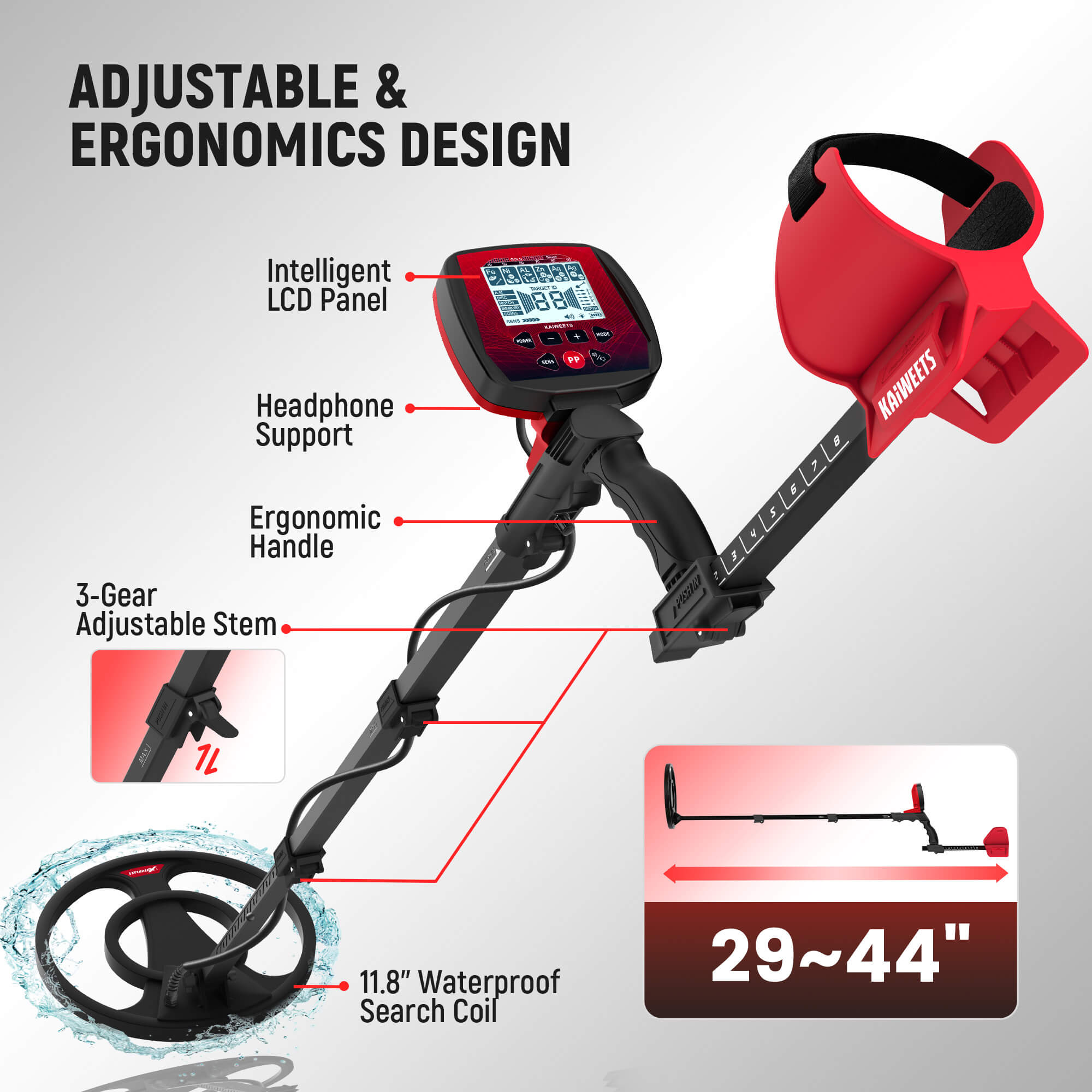 KAIWEETS KGM01 Metal Detector - Kaiweets