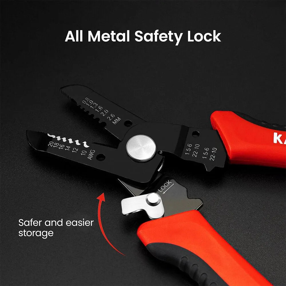 KAIWEETS Wire Stripper 10-22 AWG Wire Splicer Cable Stripper Multipurpose  Wire Stripping Tool Electrical Wire Pliers with Screw Cutter