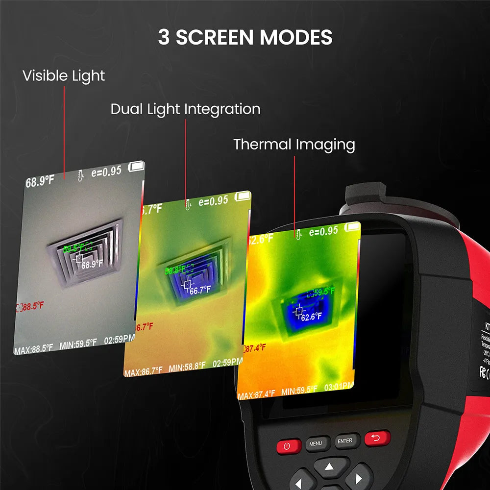 KTI-W01 thermal imager has three imaging modes
