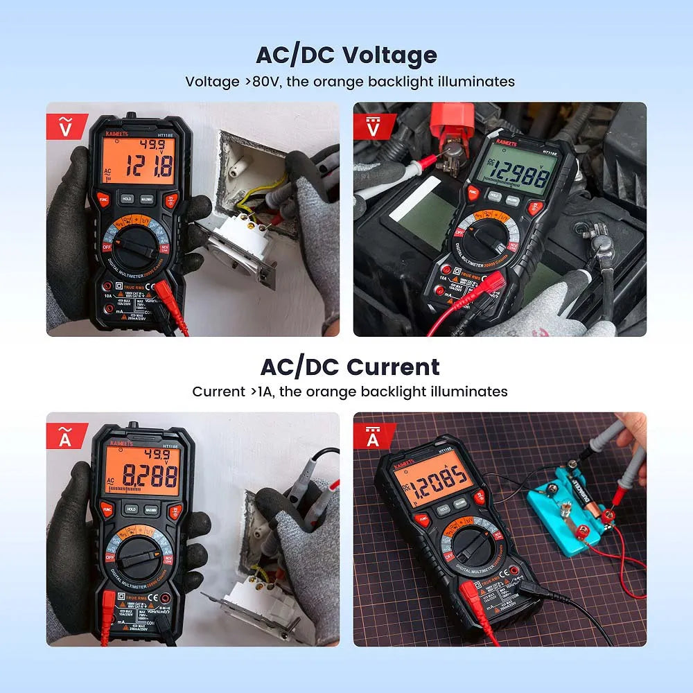 KAIWEETS HT118E/A Digital Multimeter AC/DC Auto-Ranging 20000 Counts